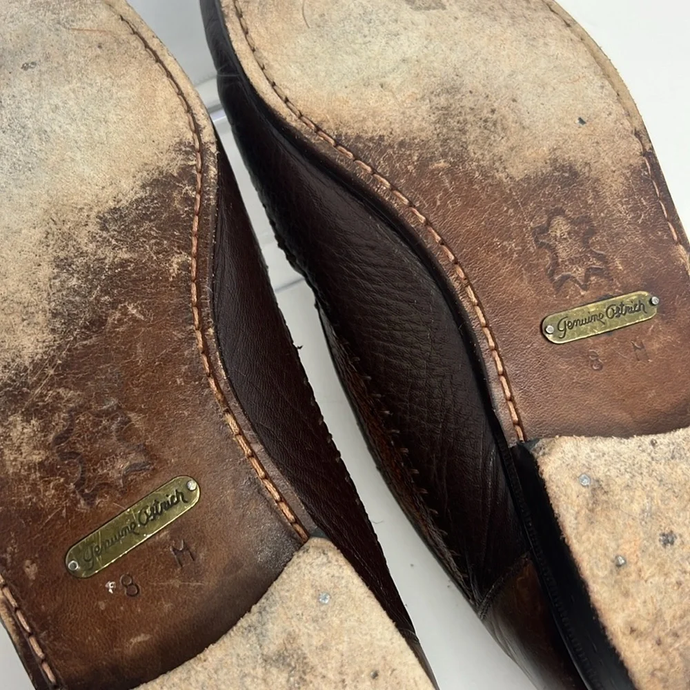 Maus & Hoffman Ostrich  Penny Loafers Handcrafted in Spain